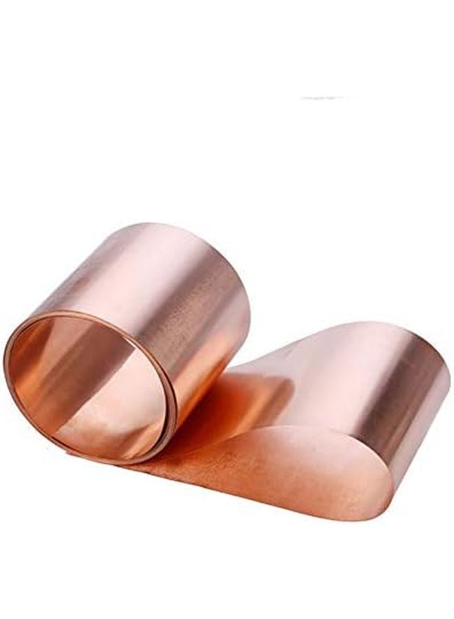 صفائح النحاس النقي بسمك 0.05 مم وعرض 200 مم وطول 3 أمتار رقائق عالية النقاء على شكل لفة - Image 2