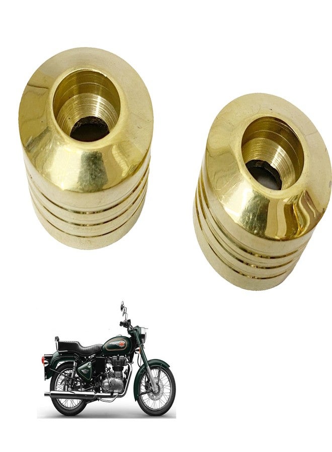 Ozango Bike Antique Desgin Plain Handle Bar Weight Handlebar Weight Pure Brass Golden Suitable for RE Standard 500 EFI - Image 1