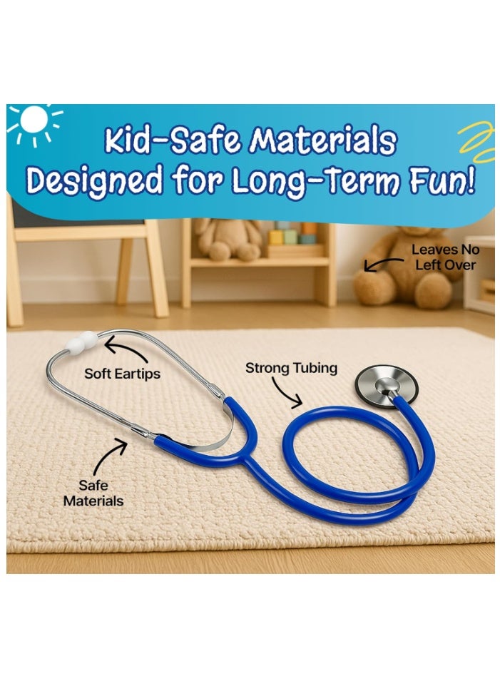 Kids Doctor Stethoscope Toy – Realistic Working Stethoscope for Children, Role Play Doctor toy for Boys & Girls – Educational Medical Pretend Play Toy for Toddlers & Kids Ages 3+ - Image 3