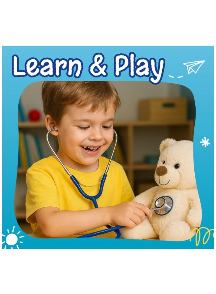 Kids Doctor Stethoscope Toy – Realistic Working Stethoscope for Children, Role Play Doctor toy for Boys & Girls – Educational Medical Pretend Play Toy for Toddlers & Kids Ages 3+ - Image 2