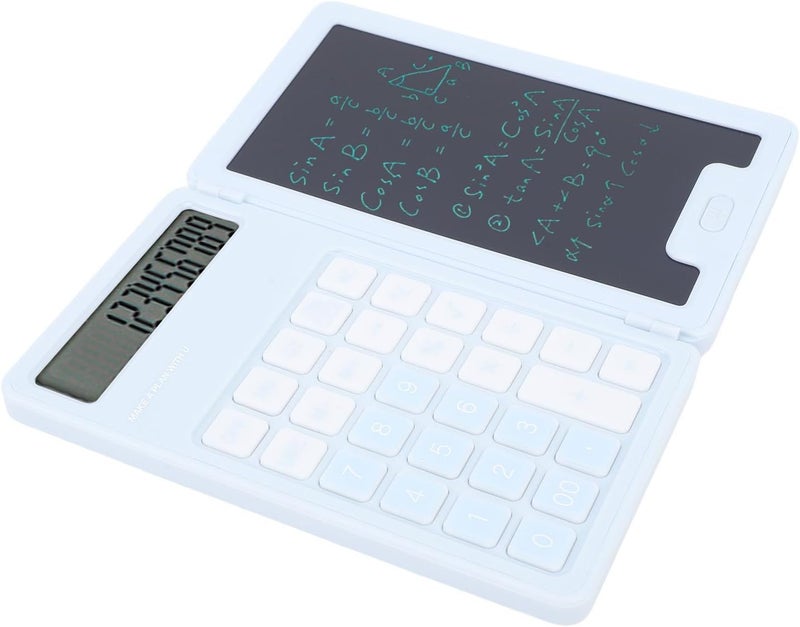 Eujgoov Handwritten Calculator, LCD Screen Notepad with Stylus for Business School Home Office, Foldable Design No Blue Light Display - Image 4