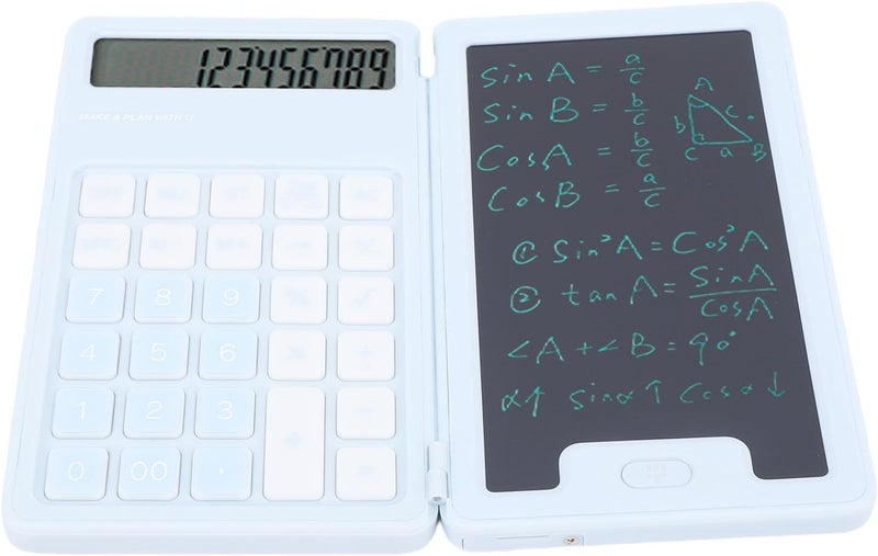 Eujgoov Handwritten Calculator, LCD Screen Notepad with Stylus for Business School Home Office, Foldable Design No Blue Light Display - Image 5