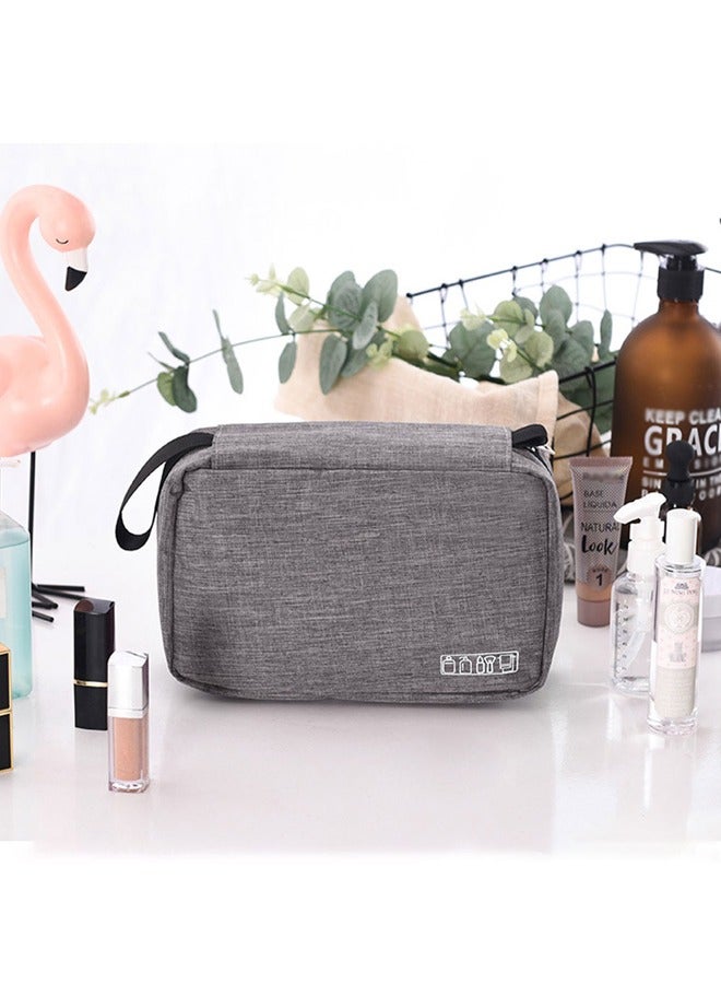 Travel Toiletry Bag with Hanging Hook Large Makeup Organizer, Travel Cosmetic Case for Toiletries,Toiletry Accessories for Men  Women Grey ﻿ - Image 4