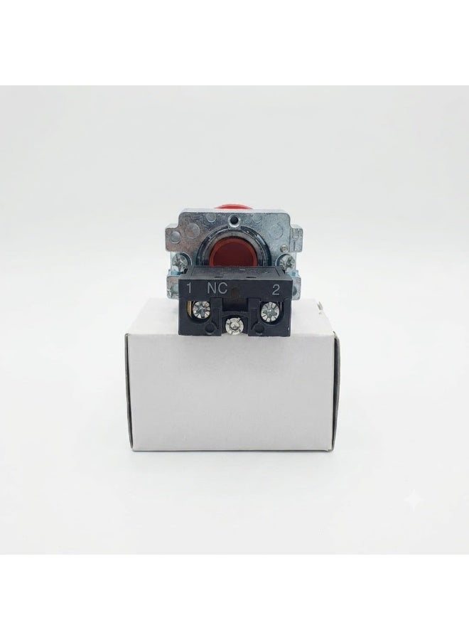Control Unit Momentary Push Button Switch, Metal Body, Panel Mount, 22mm, 240V (red) - Image 4