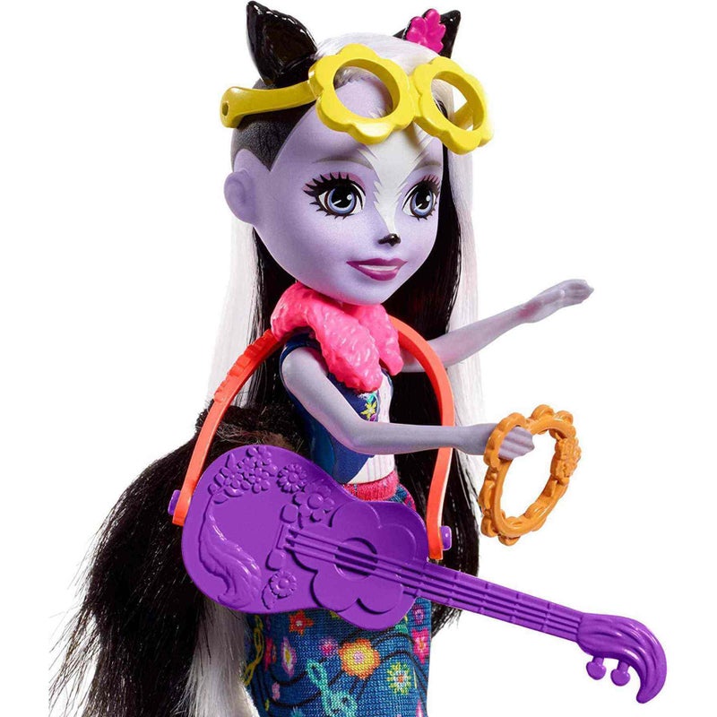 ENCHANTIMALS Mattel Enchantimals Rockin' Drumset Playset with Sage Skunk Doll & Caper Figure - Image 2