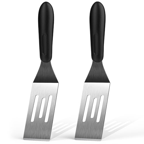 volikos Small Spatula 2 PCS, Mini Serving Spatula for Kitchen Use, Metal Spatula for Serving and Turning, Ideal for Pancakes, Brownies, Desserts, Cookie, Eggs or Small Pan - Image 1