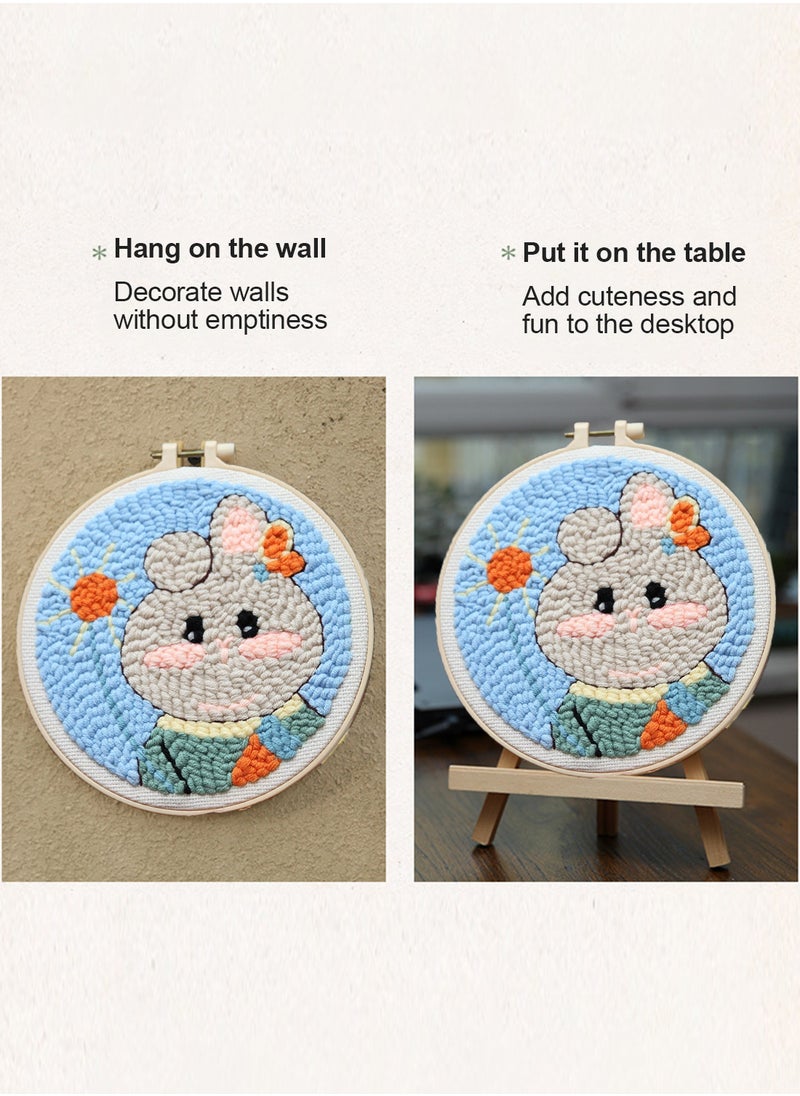 التطريز اليدوي DIY المواد حقيبة التطريز أداة مجموعة الصوف الرسم مجموعات النسيج التطريز الإبر خياطة لكمة القلم مجموعة أداة للحرف اليدوية للمبتدئين