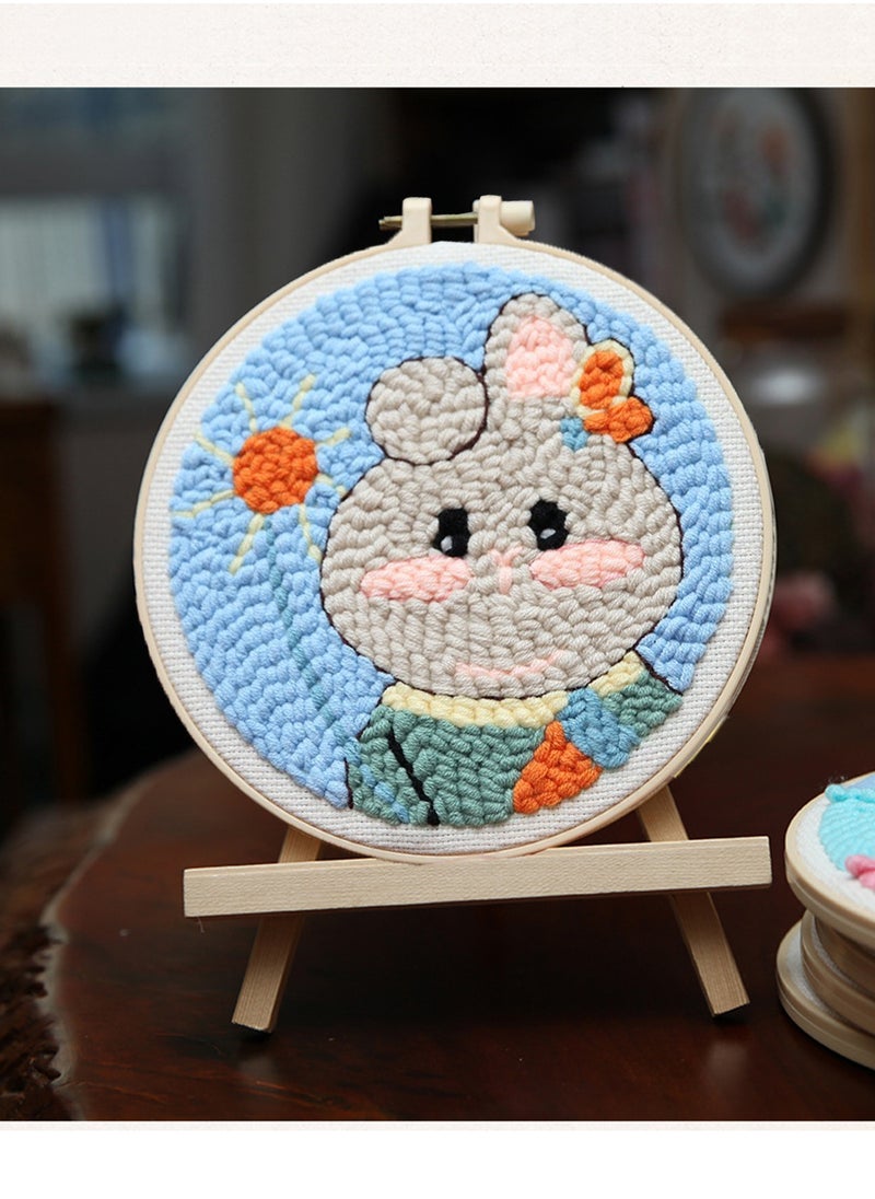 التطريز اليدوي DIY المواد حقيبة التطريز أداة مجموعة الصوف الرسم مجموعات النسيج التطريز الإبر خياطة لكمة القلم مجموعة أداة للحرف اليدوية للمبتدئين