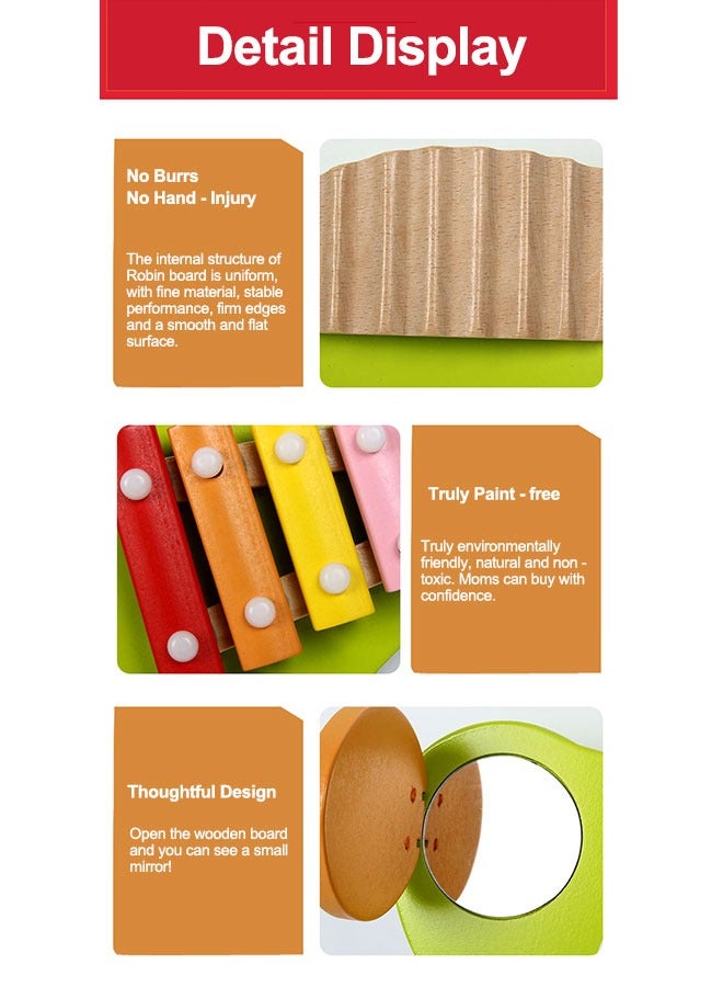 JSAITOYS Decorative Cartoon Crocodile Busy Board Activity Toy Kids Wooden Interactive Wall Mounted Toys - Image 5