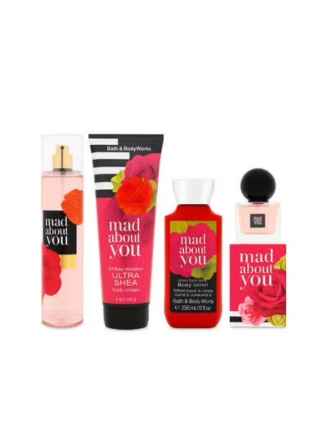 Bath & Body Works Mad About You 4-Piece Full-Size Fragrance & Body Care Set