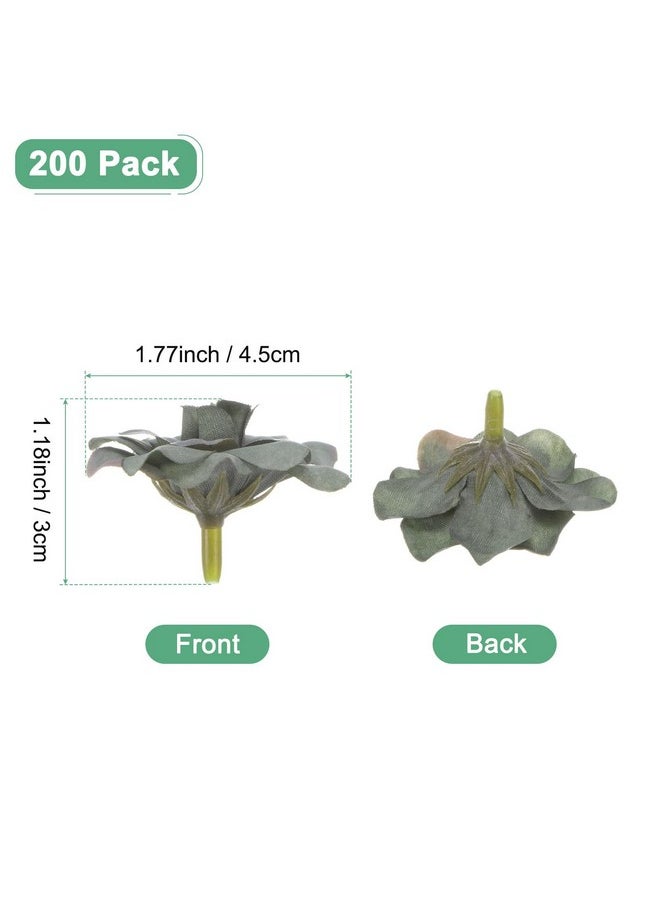 M METERXITY M METERXITY 200-Pack Artificial Roses Heads, Silk Faux Rose Head for Wedding/Bouquet/DIY Crafts/Party Decoration, Fake Bloom Flower Heads Buds [Dark Green]  - Image 3