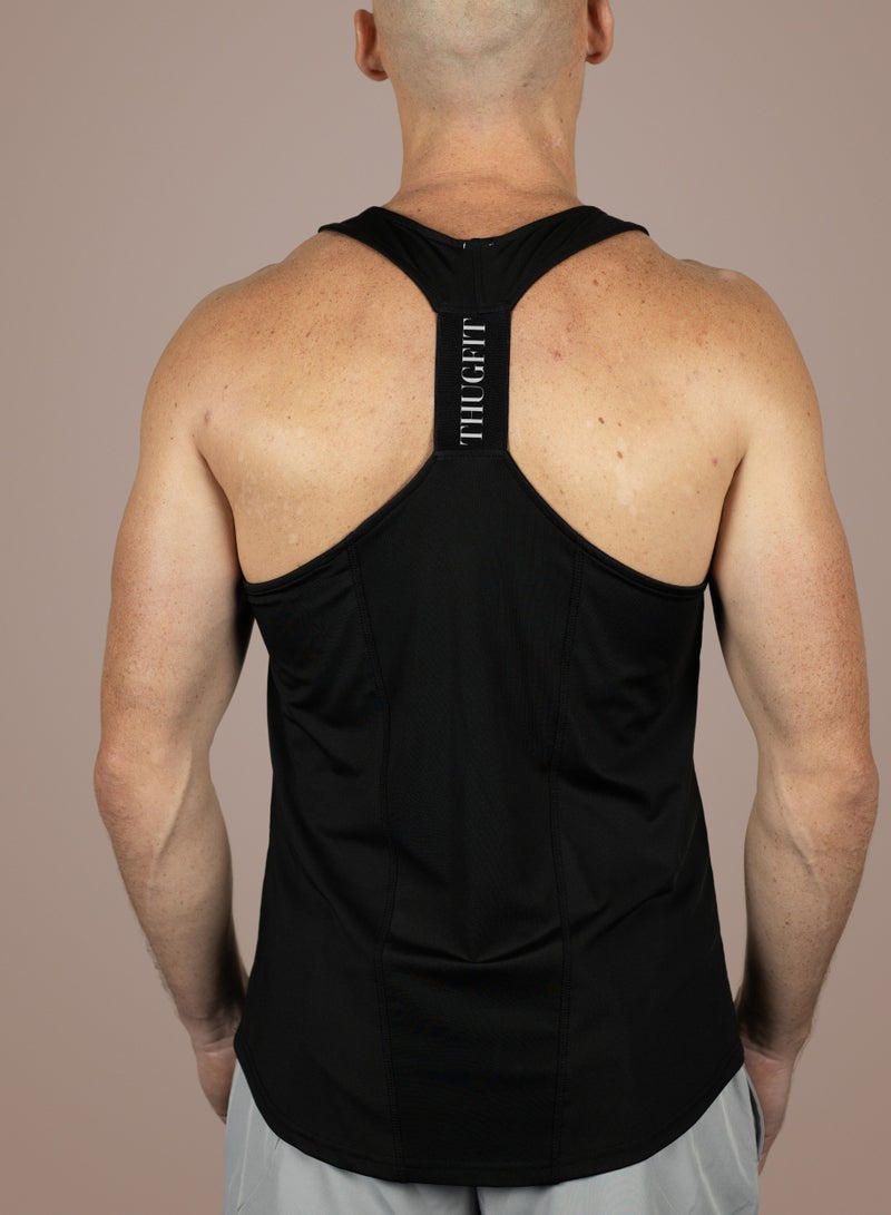 THUGFIT MuscleHustle Men's Slim Fit Tank Top - Black - Image 2