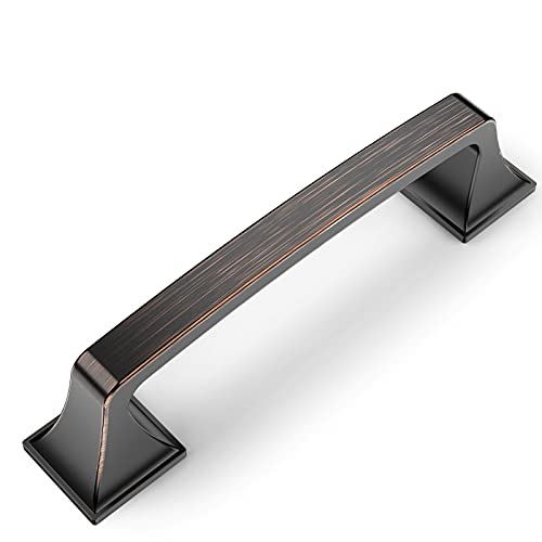 Amerdeco 10 Pack Kitchen Cabinet Handles Oil Rubbed Bronze Cabinet Pulls 3.75 Inch(96mm) Hole Center Cabinet Hardware for Bathroom Drawer Pulls Dresser Pulls AM0002 - Image 1