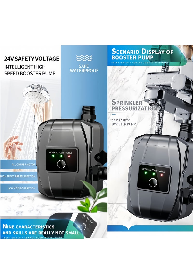 جوي لينك مضخة تعزيز آمنة بجهد 24 فولت مزودة بمفتاح تدفق - مضخة تعزيز محمولة للاستخدام المنزلي في الحمام والمطبخ والمرحاض والحديقة - Image 2