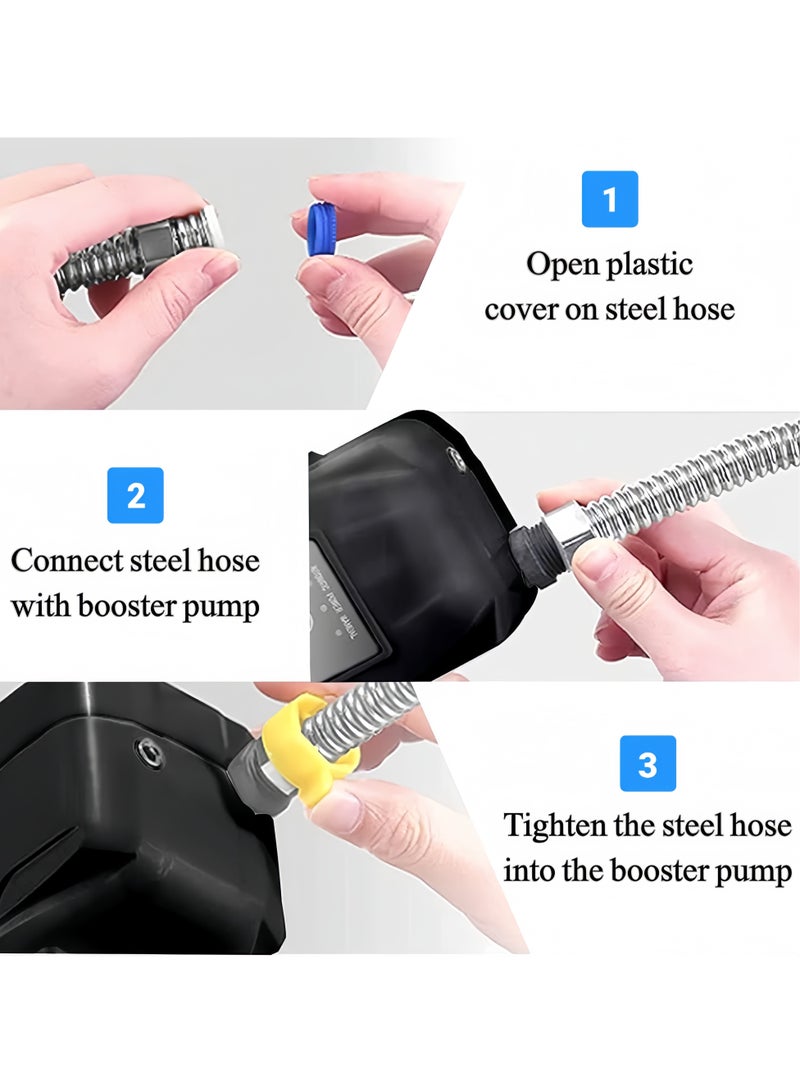 جوي لينك مضخة تعزيز آمنة بجهد 24 فولت مزودة بمفتاح تدفق - مضخة تعزيز محمولة للاستخدام المنزلي في الحمام والمطبخ والمرحاض والحديقة - Image 5