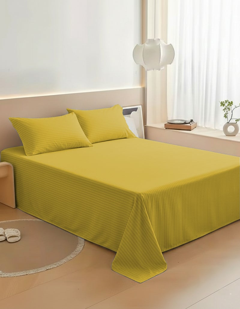 ماكسكون طقم ملاية سرير مايكروفايبر فاخر مكوّن من 3 قطع – ملاية مسطحة مقاس (180×240 سم) مع 2 كيس وسادة (50×75 سم) – ناعم جداً، قابل للتنفس، ومقاوم للتجاعيد – مناسب لأسرة السنجل والتوين – مثالي للاستخدام المنزلي والفندقي - Image 2