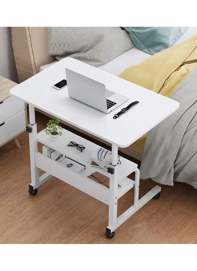 Unique Table Bedside Table for Couch Mobile Side Table Height Adjustable Side Table for Bed Sofa Multi-layer Storage for Beds and Sofas