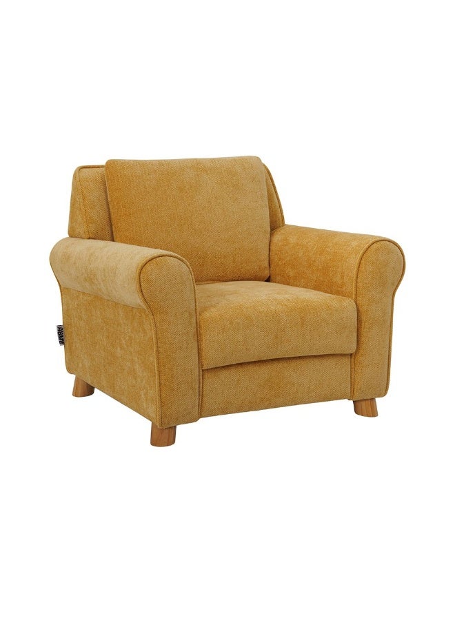 DANUBE HOME Sunny Kids Armchair, Soft Upholstered Toddler Chair, Stylish Kids Armchair For Playroom & Bedroom, Comfortable & Durable Kids Furniture  – Yellow - Image 3