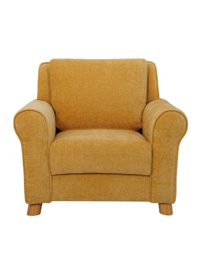 DANUBE HOME Sunny Kids Armchair, Soft Upholstered Toddler Chair, Stylish Kids Armchair For Playroom & Bedroom, Comfortable & Durable Kids Furniture  – Yellow - Image 2