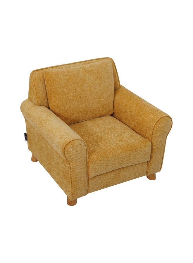 DANUBE HOME Sunny Kids Armchair, Soft Upholstered Toddler Chair, Stylish Kids Armchair For Playroom & Bedroom, Comfortable & Durable Kids Furniture  – Yellow - Image 4