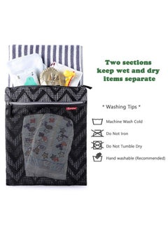 Wet Dry Bag Reusable Baby Diaper Bag Accessory With Two Compartments For Cloth Diapers Toys Swimsuits Dirty Gym Clothes Toiletries Large Capacity Waterproof And Stylish Black - pzsku/ZC4213EB7C513307DE38DZ/45/_/1688971128/d3570c85-00b7-4fa5-9bb3-9224dbbda01a