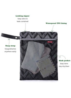 Wet Dry Bag Reusable Baby Diaper Bag Accessory With Two Compartments For Cloth Diapers Toys Swimsuits Dirty Gym Clothes Toiletries Large Capacity Waterproof And Stylish Black - pzsku/ZC4213EB7C513307DE38DZ/45/_/1688971134/7d270f6c-1b47-4180-908c-fecfac95e4ae