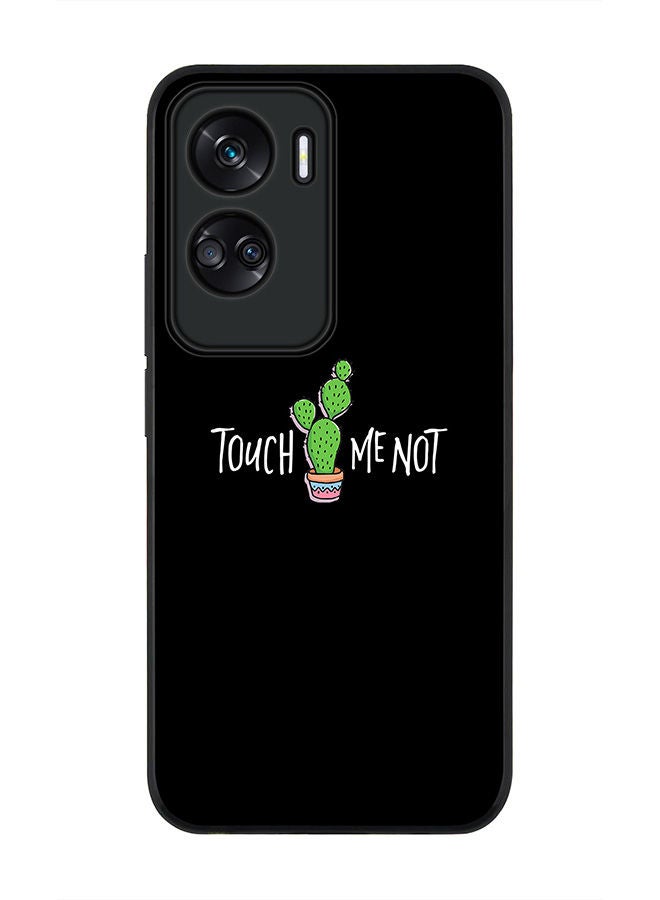 Stylizedd Rugged Black edge case for Honor 90 Lite  5G  Honor X50i 5G, Slim fit Soft Case Flexible Rubber Edges Anti Drop TPU Gel Thin Cover -  Touch me not - Image 1