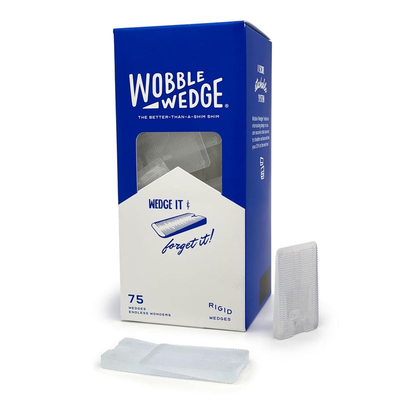 Krowne 29160 Wobble Wedges Hard Clear Great for Carpet 75Pack