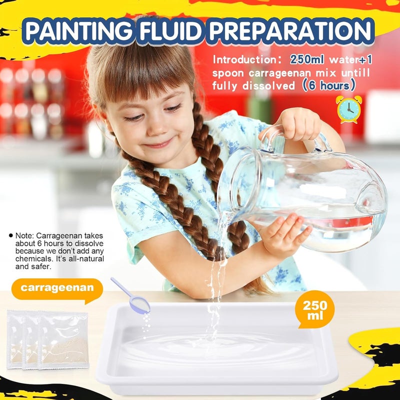Coodoo Water Marbling Paint for Kids - Arts and Crafts for Girls & Boys Crafts Kits Ideal Gifts for Kids Age 6-8 8-12 - Image 2