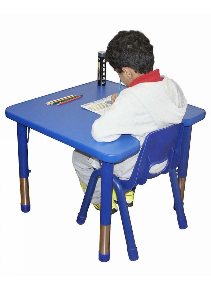 Generic Adjustable Wooden Study Desk for Kids - Blue Color  - Image 1
