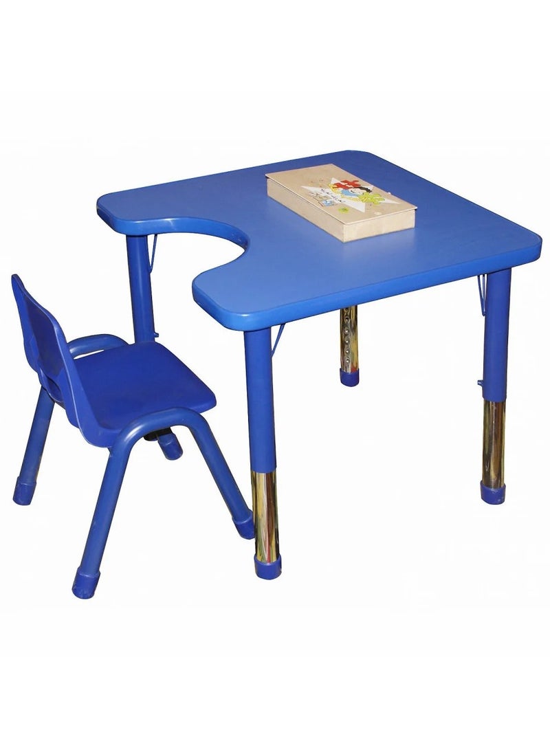 Generic Adjustable Wooden Study Desk for Kids - Blue Color  - Image 4