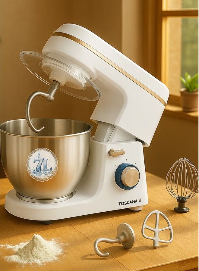 توسكانا يو عجانة كهربائية توسكانا يو 7 لتر 1400 وات بغطاء وإضاءة اي دي - Image 1