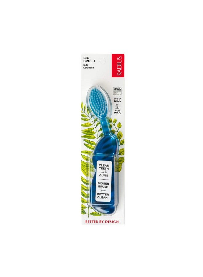 Radius - Original Left Hand Toothbrush, Soft Bristles, Designed To Improve Gum Health And Reduce The Risk Of Gum Disease, Made With Sustainable Materials (Colors May Vary) - Image 1
