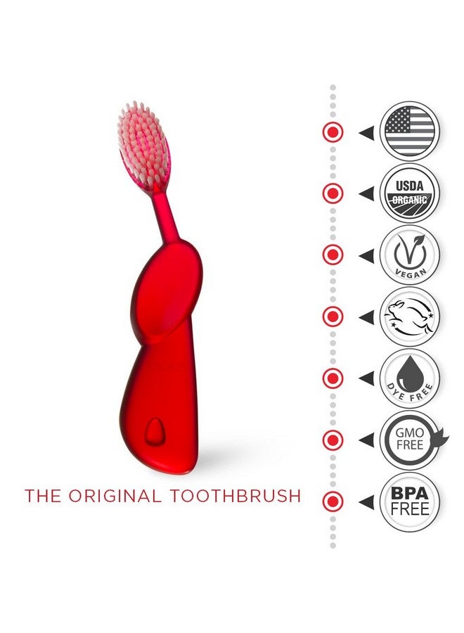 Radius - Original Left Hand Toothbrush, Soft Bristles, Designed To Improve Gum Health And Reduce The Risk Of Gum Disease, Made With Sustainable Materials (Colors May Vary) - Image 4