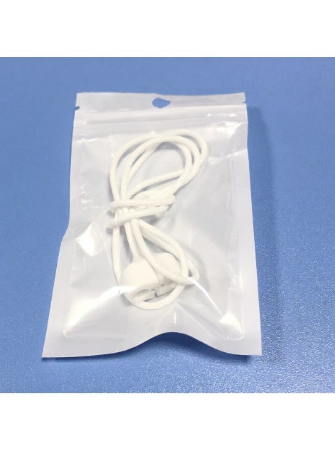 Generic - Anti-Lost Rope Magnetic Silicone Lanyard Headset Anti-Lost Line For AirPods 3/4/5 White - Image 1