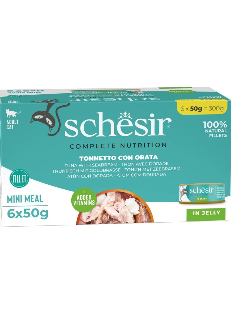 شيسر علبة تونة متعددة للقطط مع الدنيس - 6 × 50 جم الوزن - 6 × 50 جم - Image 1