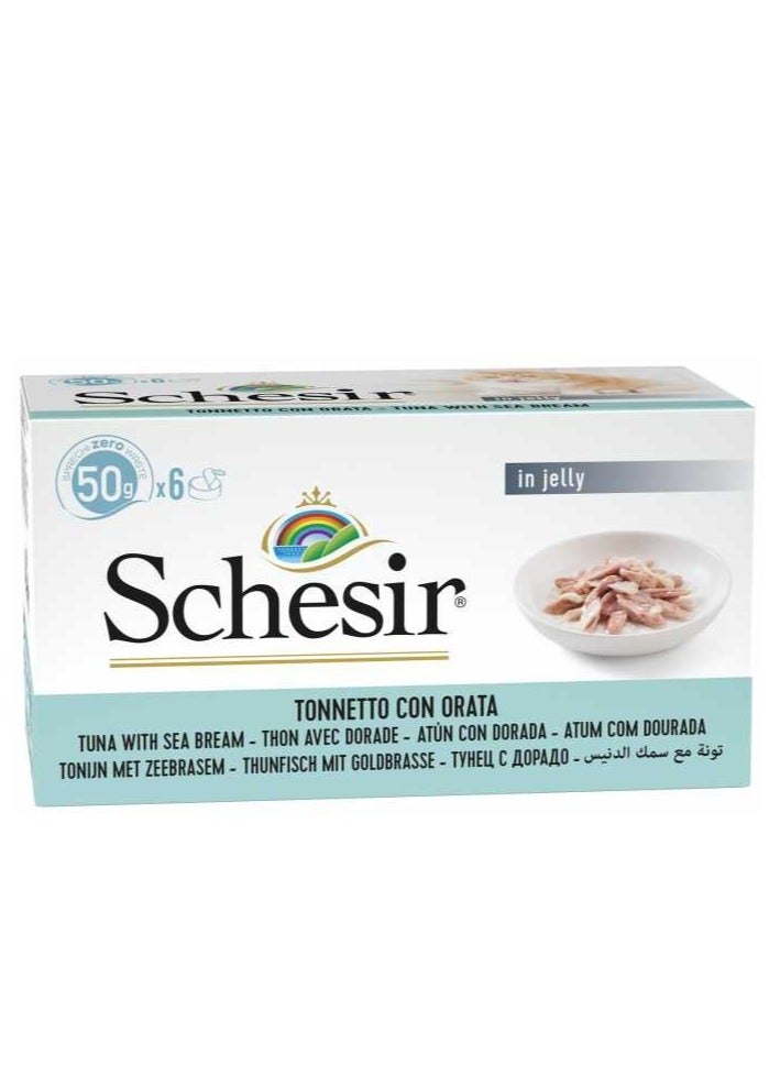 Schesir Cat Multi pack Can Tuna with Seabream-6x50g Weight - 6x50g  - Image 3