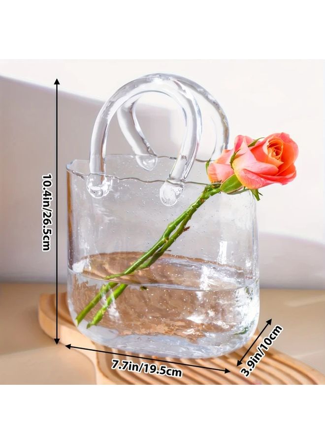 Creative Handbag Fish Tank Vase Multipurpose Aquarium Hydroponic Planter Desktop Decor - Image 3