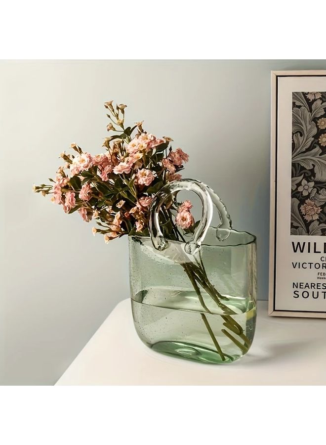 Creative Handbag Fish Tank Vase Multipurpose Aquarium Hydroponic Planter Desktop Decor - Image 1