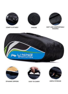 Panther Double Zipper Polyester Badminton Kit Bag (Black/Blue, Large)  | Stash pocket | Ample storage | Unisex - Men, Boys, Girls, Women - pzsku/ZC42195ACAC6458BF467EZ/45/_/1694581117/be1d41bc-7db8-4c6e-90ea-676ddd69d5ea