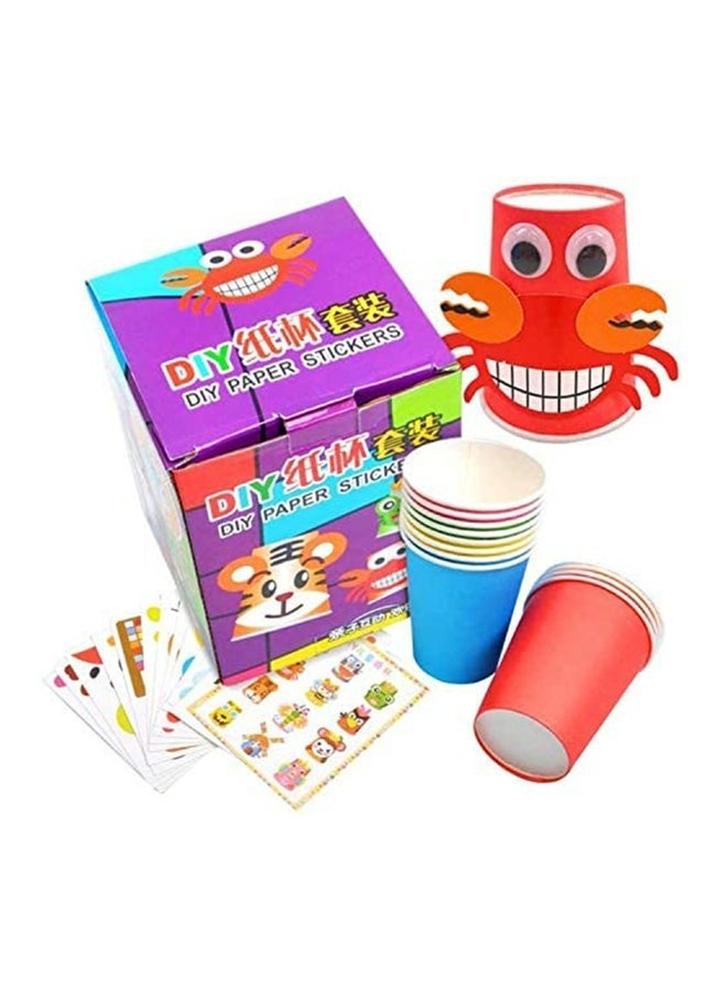 RollsTimi  Children's Handmade Paper Cup Box Diy Paper Cup Sticker Craft Kit - Image 2