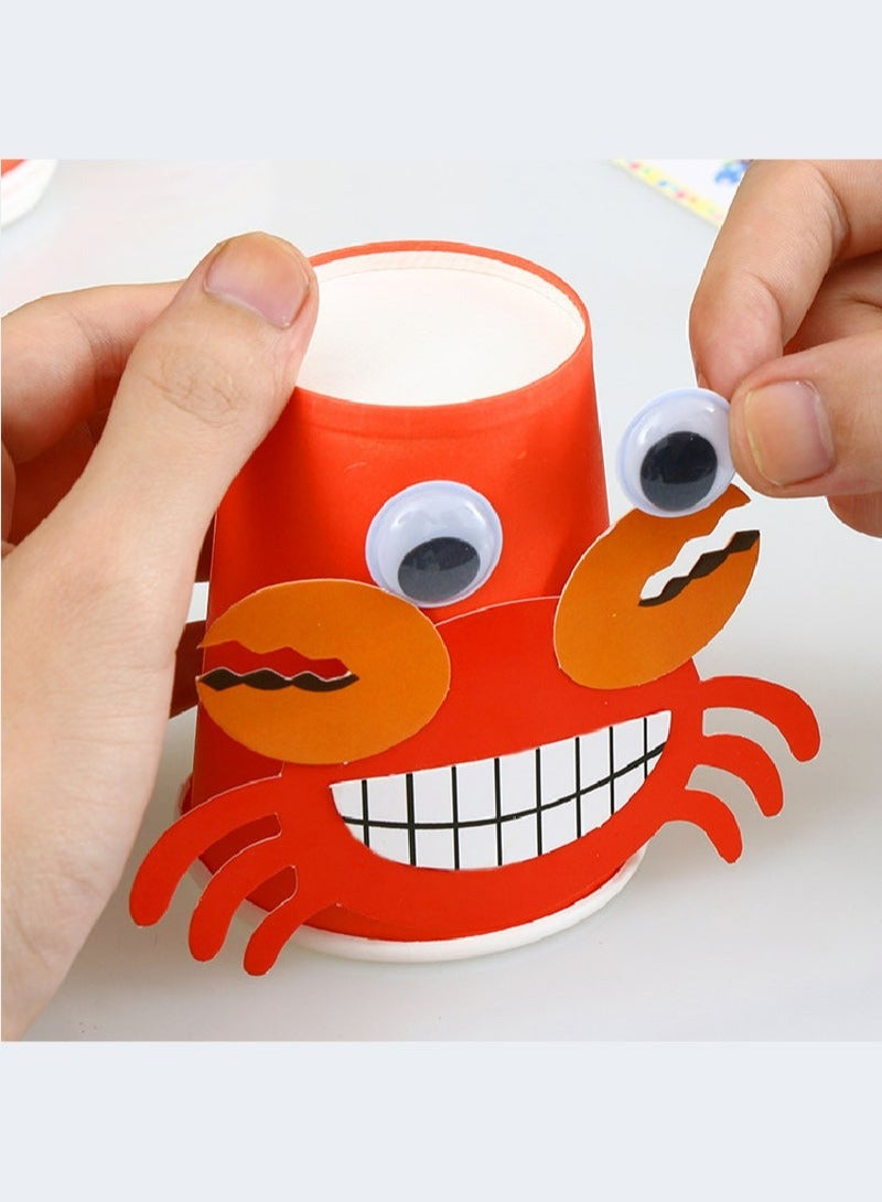 RollsTimi  Children's Handmade Paper Cup Box Diy Paper Cup Sticker Craft Kit - Image 3