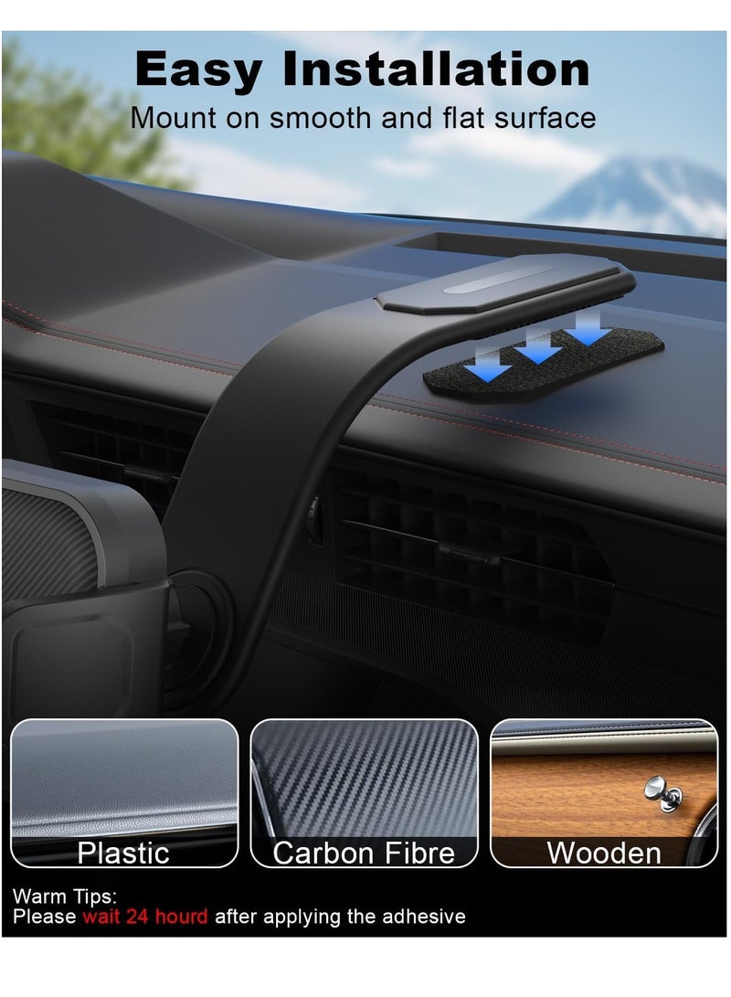 KASTWAVE Car Phone Holder, Universal Car Mount Dashboard & Windshield Suction Cup Phone Holder, Car Phone Mount, and Bendable Memory Titanium Alloy, for iPhone & Android Smartphone - Image 2