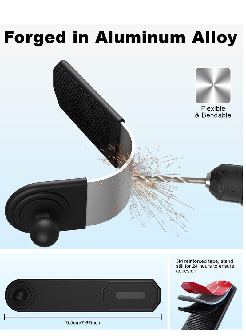 KASTWAVE Car Phone Holder, Universal Car Mount Dashboard & Windshield Suction Cup Phone Holder, Car Phone Mount, and Bendable Memory Titanium Alloy, for iPhone & Android Smartphone - Image 5