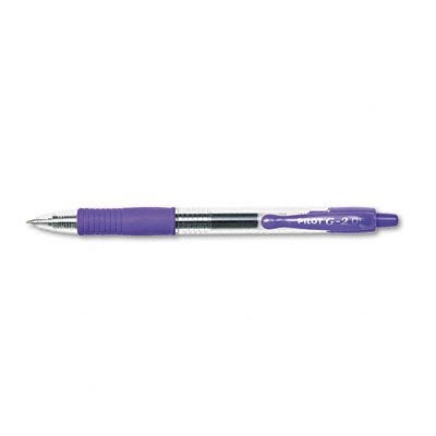 Pilot G2 Premium Retractable Gel Ink Pen Refillable Purple Ink5mm Dozen