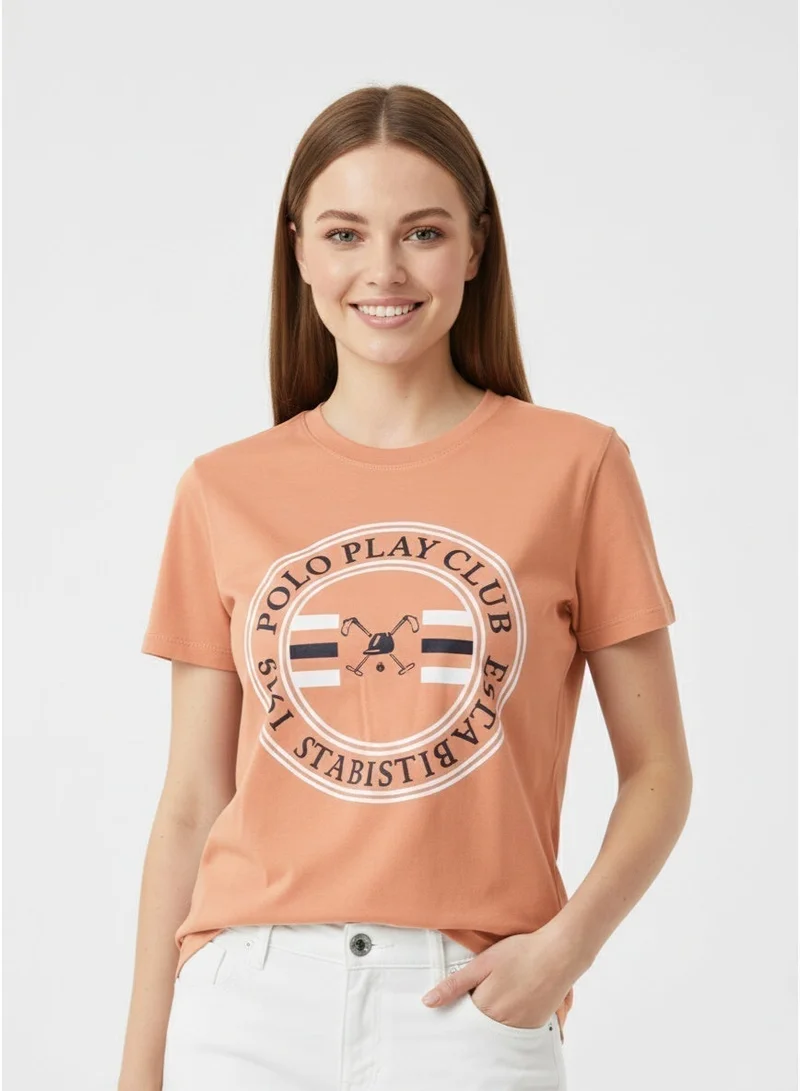 Polo Play Girls Graphic T-shirt -ORANGE
