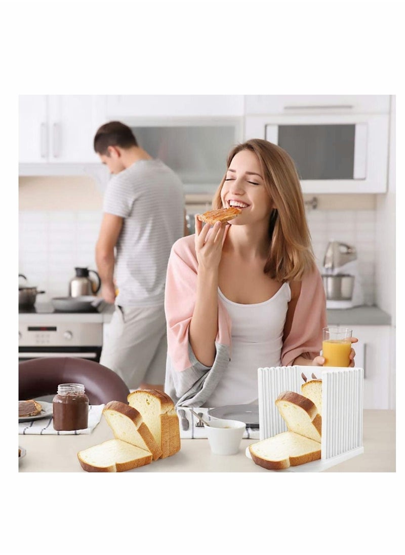 KASTWAVE - Bread Slicer for Homemade Bread, Adjustable Toast Slicing Guide, Slices Evenly Loaf Cutting Guide, Foldable Sandwich Bagel Cutter Machine, 1 Pcs - Image 1