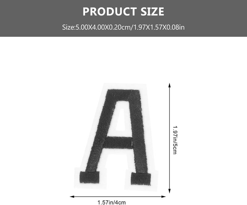 ULTECHNOVO Iron on Cloth Letter Appliques 52pcs Embroidered Alphabet Patches for Sewing Accessories DIY Clothes Decoration and Repair - Image 2
