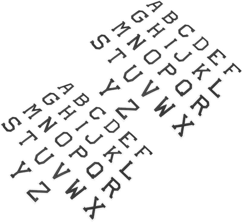 ULTECHNOVO Iron on Cloth Letter Appliques 52pcs Embroidered Alphabet Patches for Sewing Accessories DIY Clothes Decoration and Repair - Image 1