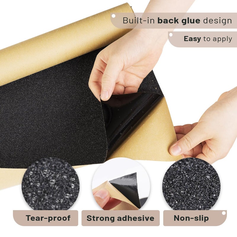 Mr. Pen Mr. Pen- Grip Tape, 10" x 36", Black, Skateboard Grip Tape, Grip Tape Skateboard, Griptape, Longboard Grip Tape, Skateboard Tape, Scooter Grip Tape, Griptape Skateboard, Grip Tape for Skateboards  - Image 4